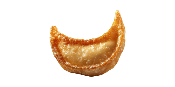 Golden Fried Dumpling. Asian Cuisine And Culinary Delight Isolated On Transparent Background