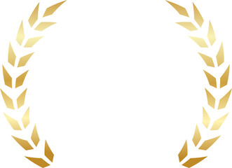 Golden laurel wreath for award design