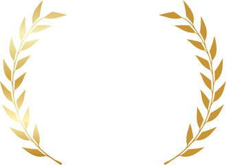 Golden laurel wreath for award design