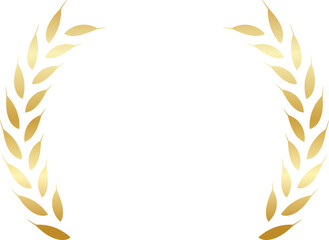 Golden laurel wreath for award design