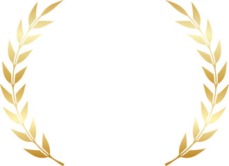 Golden laurel wreath for award design