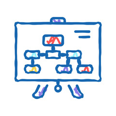 plan presentation color icon vector color illustration