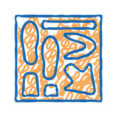 shoe making model icon doodle illustration