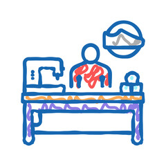 shoes sewer color icon vector color illustration