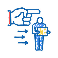 fired worker color icon vector color illustration