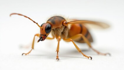 Close-up of a single insect on pure white background, white, bug