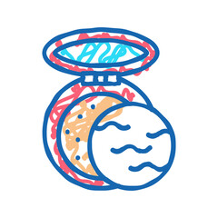 face powder color icon vector color illustration