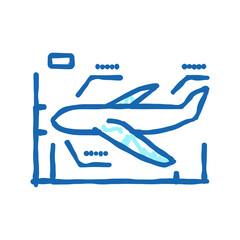 airplane modeling icon doodle illustration sign