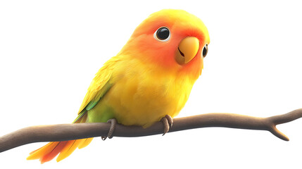 Colorful parrot perched on a branch.
