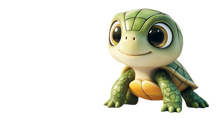 Cute and charming cartoon turtle character.