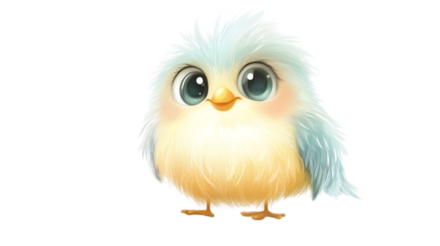 Cute cartoon bird character illustration.