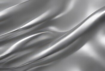 Obraz premium Fluid silver foil, sleek curves and highlights , gleam, metallic, art