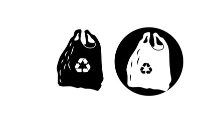 Plastic Bag , black isolated silhouette