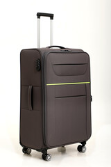 black suitcase isolated on white