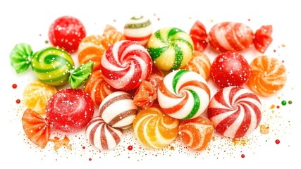 Watercolor Christmas Candies - Festive Holiday Treats