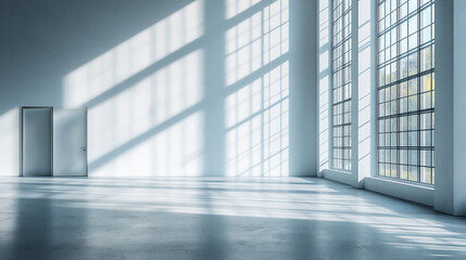 Fototapeta premium shadows on a wide white wall