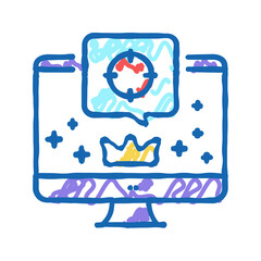 promotion to top icon doodle illustration