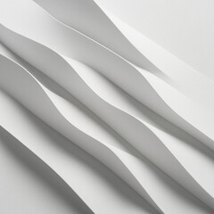Papierfaltung - Geometrische Wellenform auf wei&szlig;em Hintergrund Paper Fold - Geometric Waveform on White Backround 