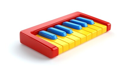 Obraz premium Colorful toy keyboard illustration