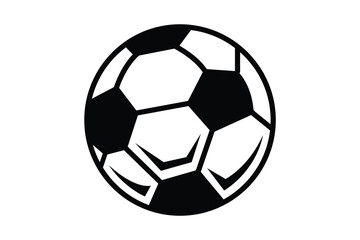 Obraz premium Soccer icon silhouette art vector on white background