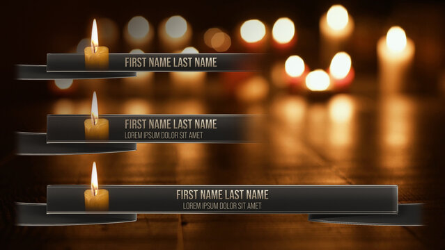 Black Mourning Ribbon Lower Third