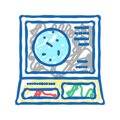 radar system icon doodle illustration