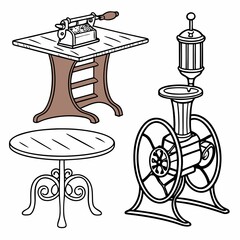 illustration of a sketch of a table