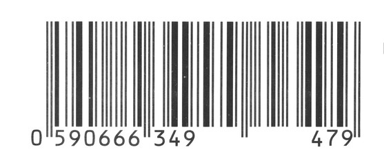 Bar code icon isolated on white, clipping path	