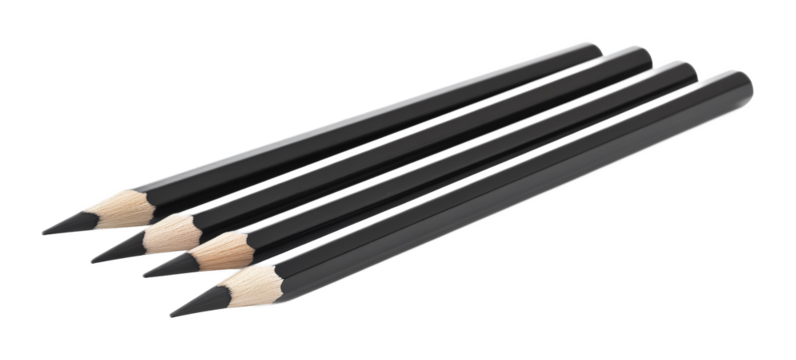 Sketching Pencils for Drawing and Art Projects - Isolated on White Background