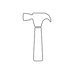Hammer icon isolate on white background.
