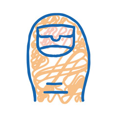 ortonixia nail disease icon doodle illustration