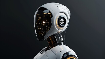 Futuristic crypto visual concept with AI statistics and predictive analysis