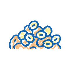 cereal pile icon doodle illustration