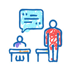 pupil answer icon doodle illustration