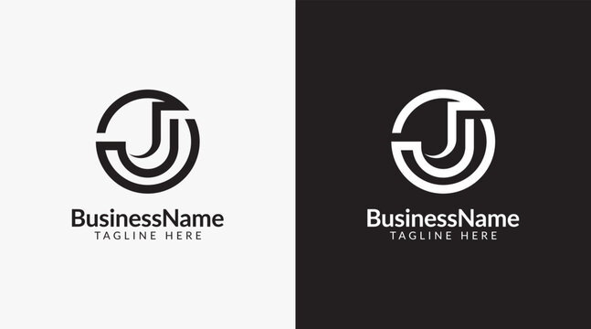 Letter J logo design for various types of businesses and company. colorful, modern, geometric letter J logo