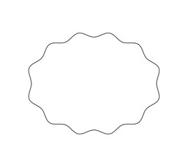 Oval border basic shapes monogram frame