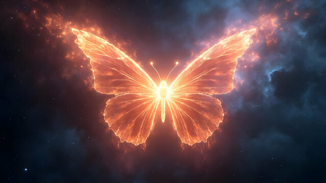 Cosmic Butterfly Nebula Formed by Glowing Gas from Dying Star