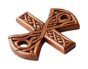 St. Brigid's Cross for Irish Christian Tradition - Isolated on White Background