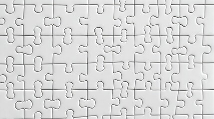 White jigsaw puzzle background