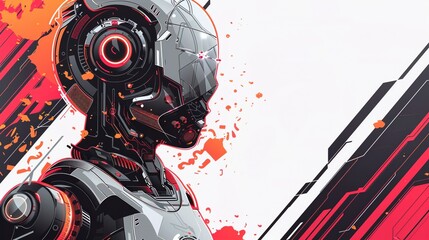 Futuristic crypto visual concept with AI statistics and predictive analysis