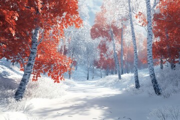 Winter wonderland forest path (1)