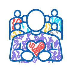 love people value icon doodle illustration