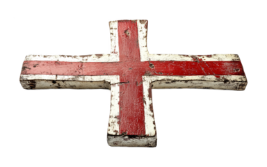 St. George�s Cross for Religious Symbolism - Isolated on White Background