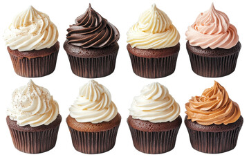 Delicious chocolate cupcakes with creamy frosting variety of flavors perfect for any occasion