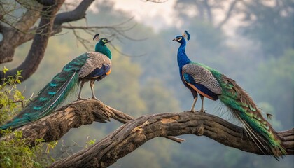 Naklejka premium peacock in the zoo