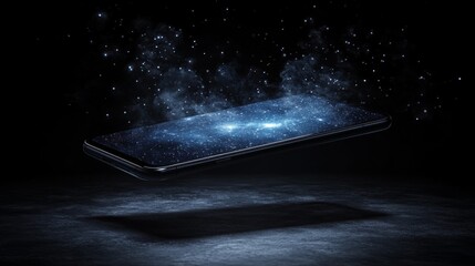 Galaxy Phone Screen Futuristic Abstract Technology