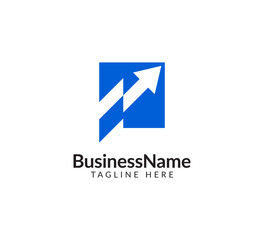 Modern financial logos, arrow designs for trading, investment, finance, statistic, accounting or marketing business