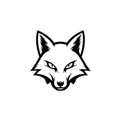 Illustration of fox head. Design element for logo, label, sign. Vector illustration