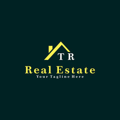 TR Initials Real Estate Logo Vector Art  Icons  and Graphics