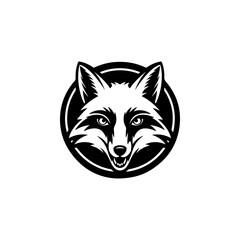 Illustration of fox head. Design element for logo, label, sign. Vector illustration